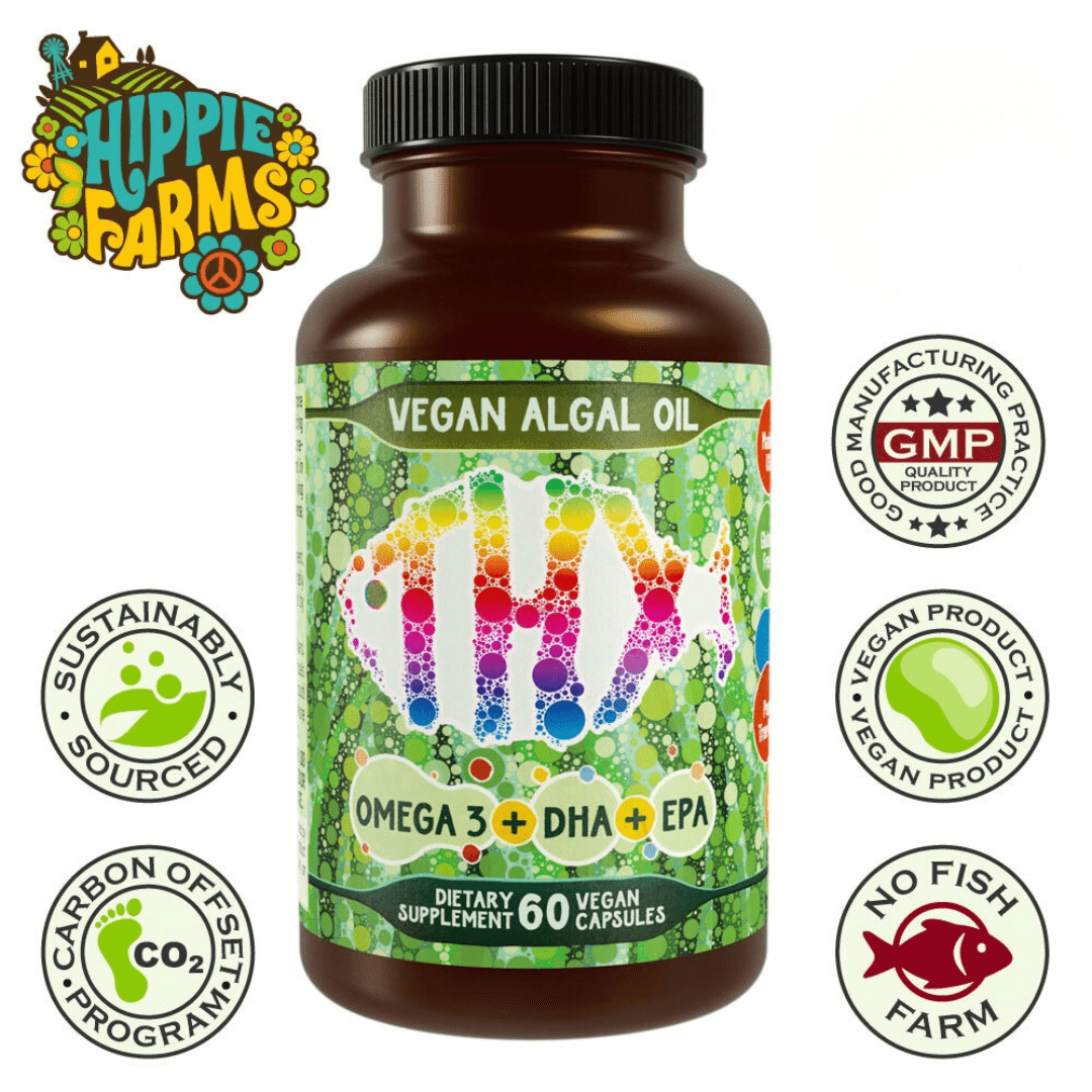 Vegan Algae Oil with DHA & EPA - The Better, Cruelty Free, Omega - 3 - Hippie Farms
