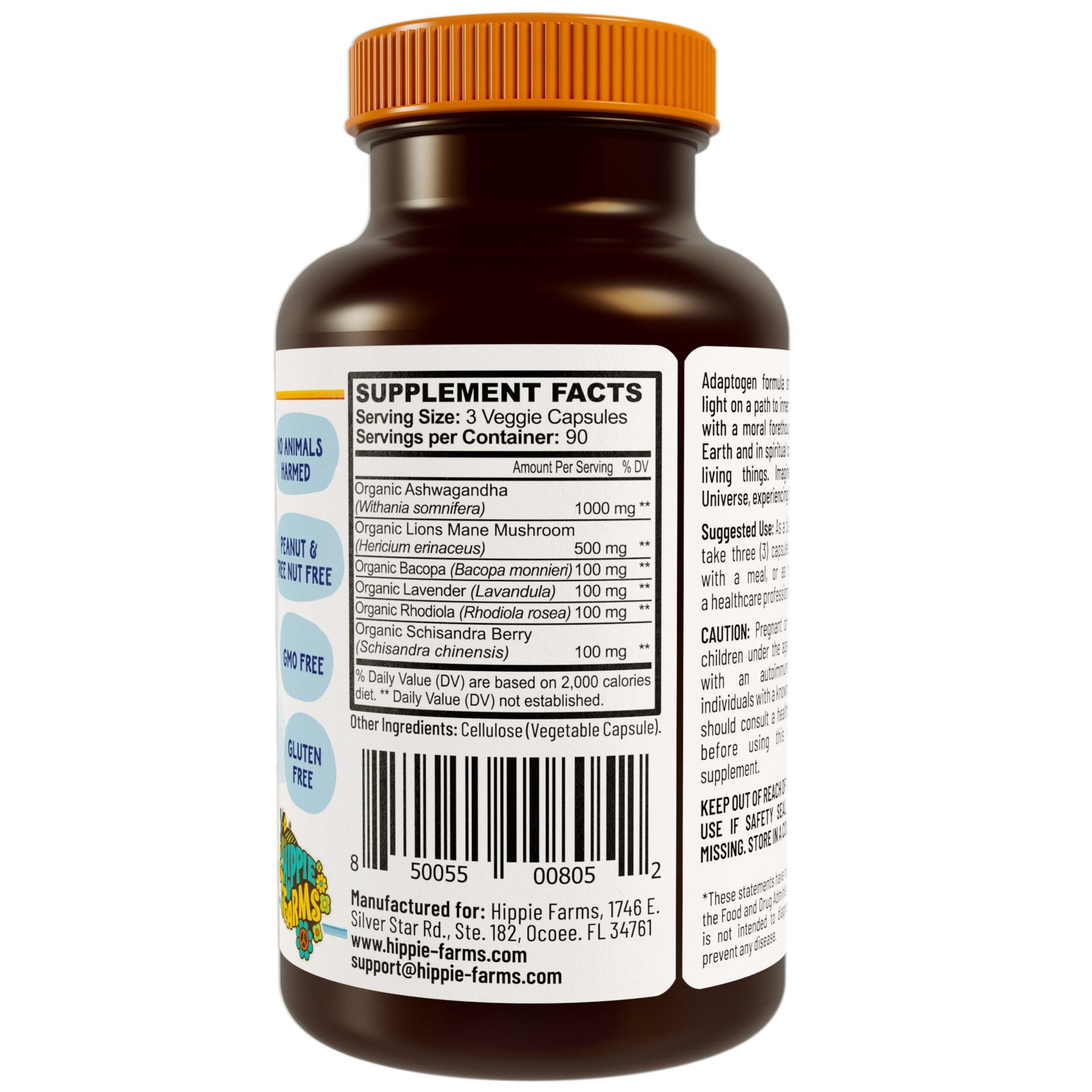 Stress Support - Good Vibrations Blend - Ashwagandha, Lions Mane, & More - Hippie Farms