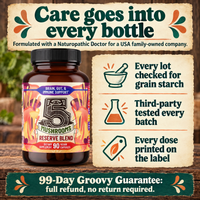 5 Mushrooms Reserve Blend: grain-starch check, third-party tested, every dose printed