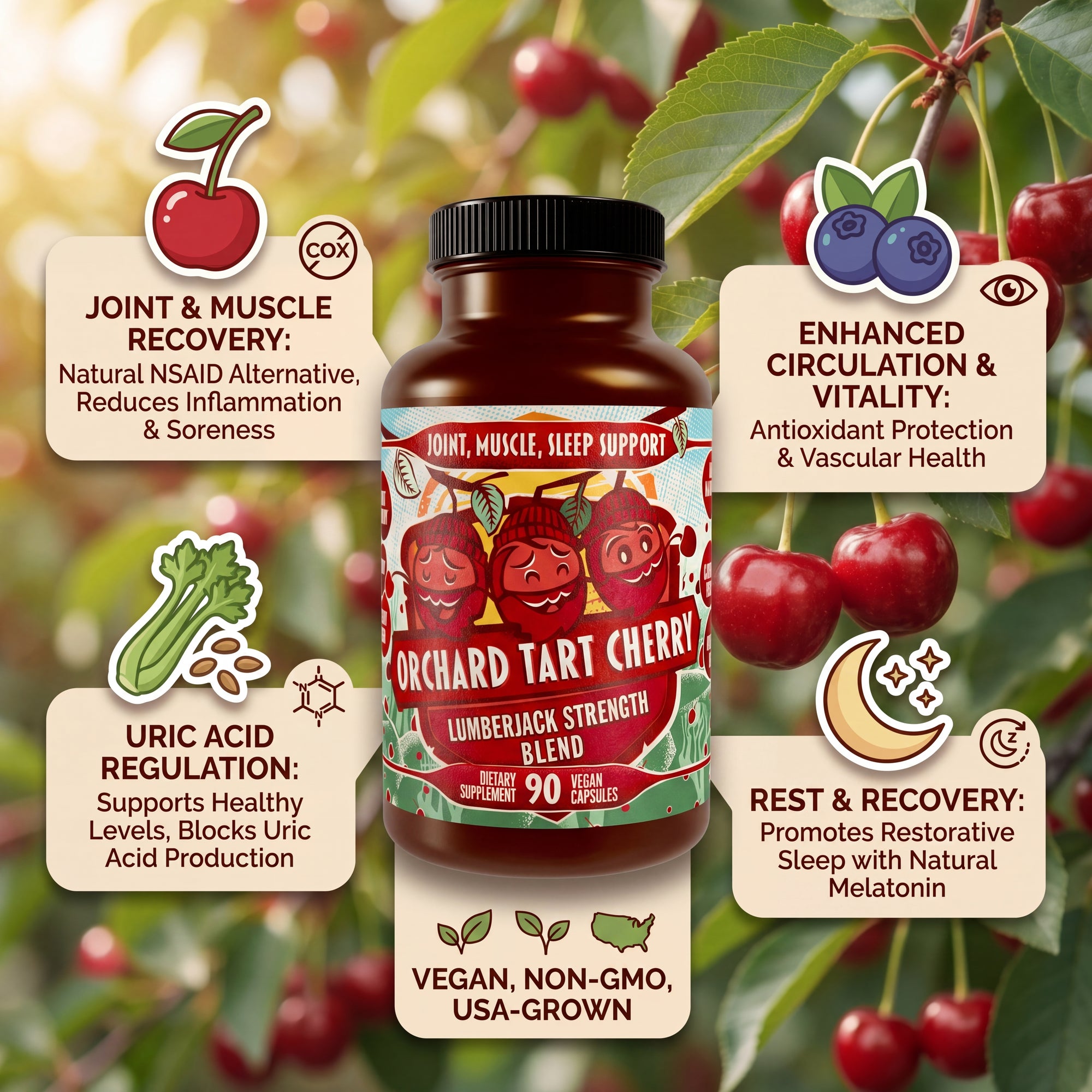tart cherry supplement – Premium Blend for Recovery - Hippie Farms