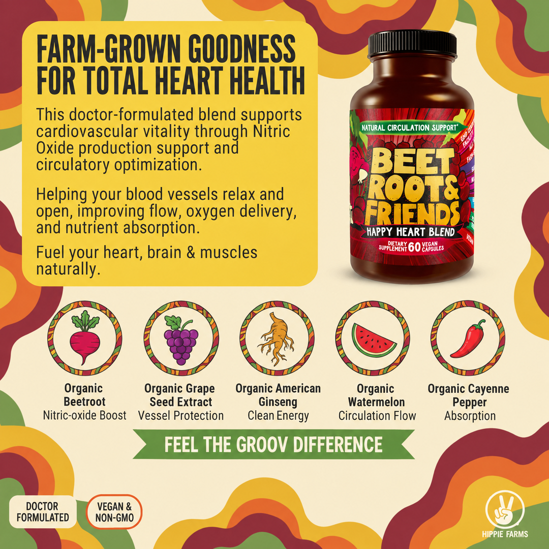 Beet Root & Friends Happy Heart Blend bottle