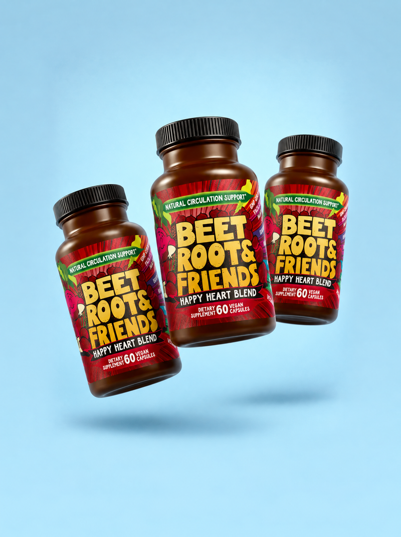 Beet Root & Friends Happy Heart Blend bottle