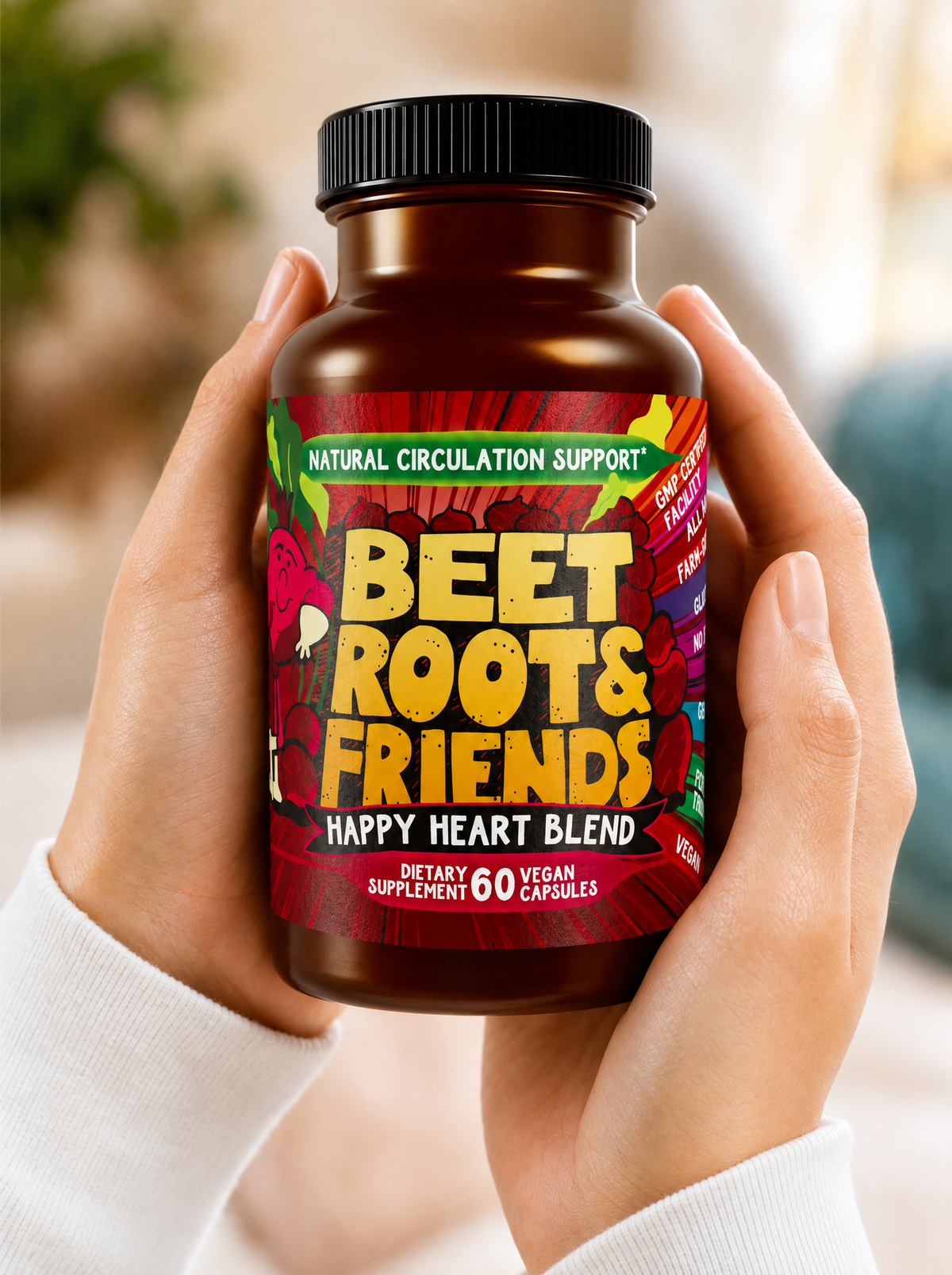 Beet Root & Friends Happy Heart Blend bottle
