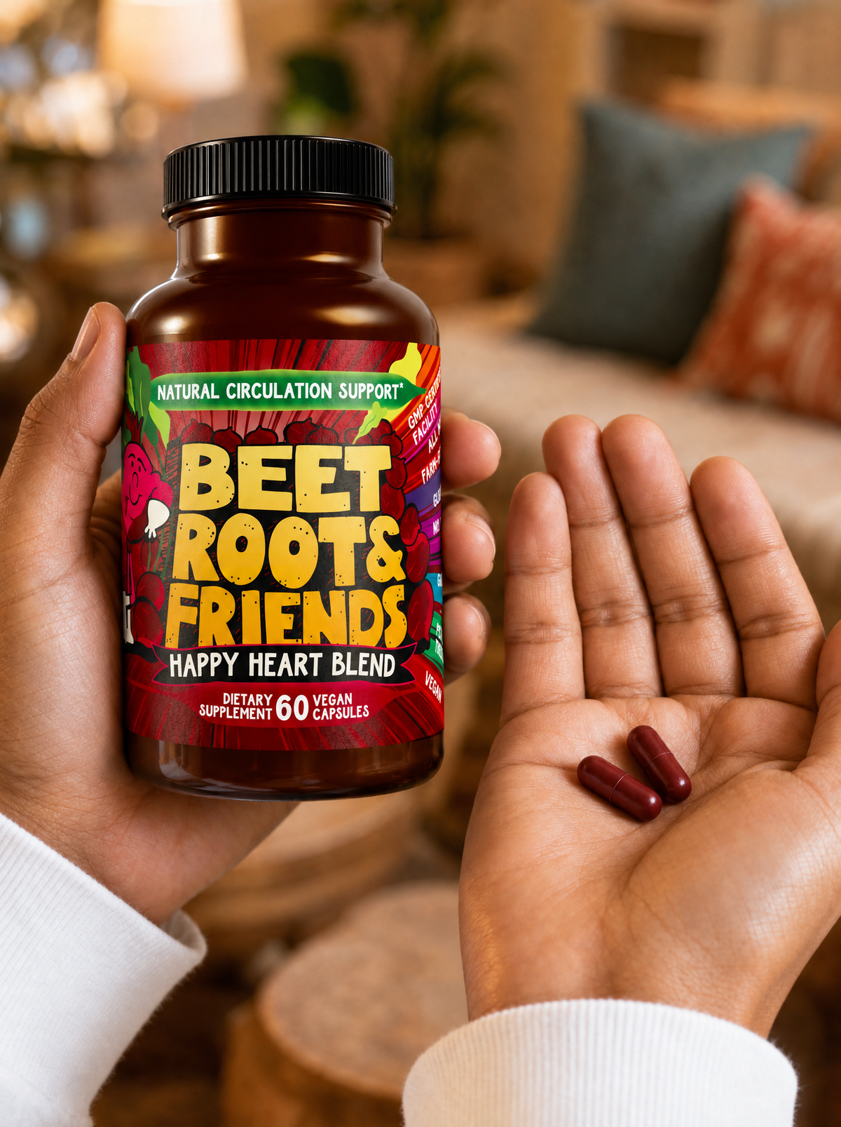Beet Root & Friends Happy Heart Blend bottle