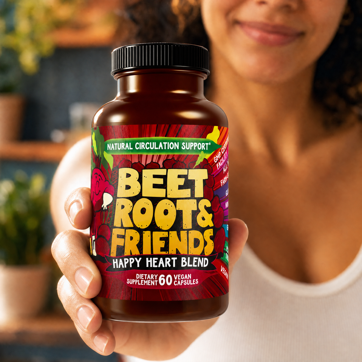 Beet Root & Friends Happy Heart Blend bottle
