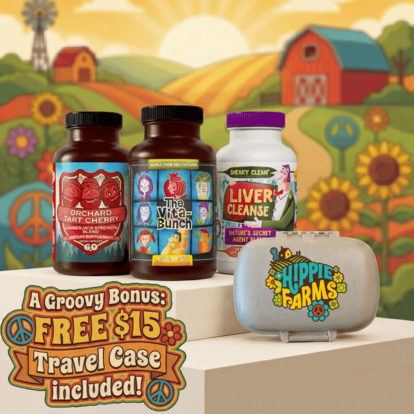 Best Sellers Bundle - Full-Spectrum Wellness Stack featuring Orchard Tart Cherry, Vita-Bunch multivitamin, Liver Cleanse bottles and free travel case