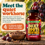 Beet Root & Friends: 200 mg organic grape seed extract, the quiet workhorse