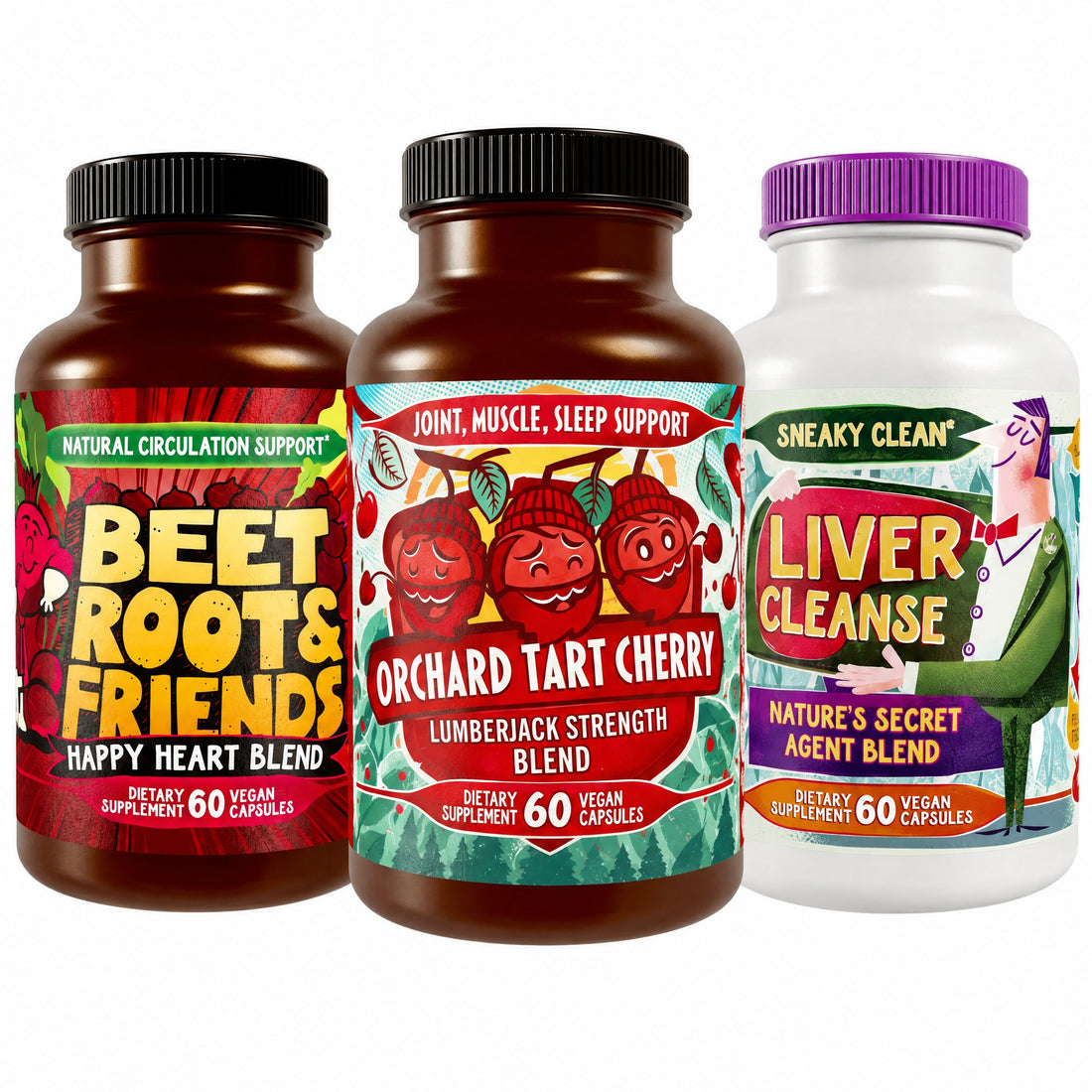 Easy Rider Bundle: the bundle's Hippie Farms supplement bottles side by side