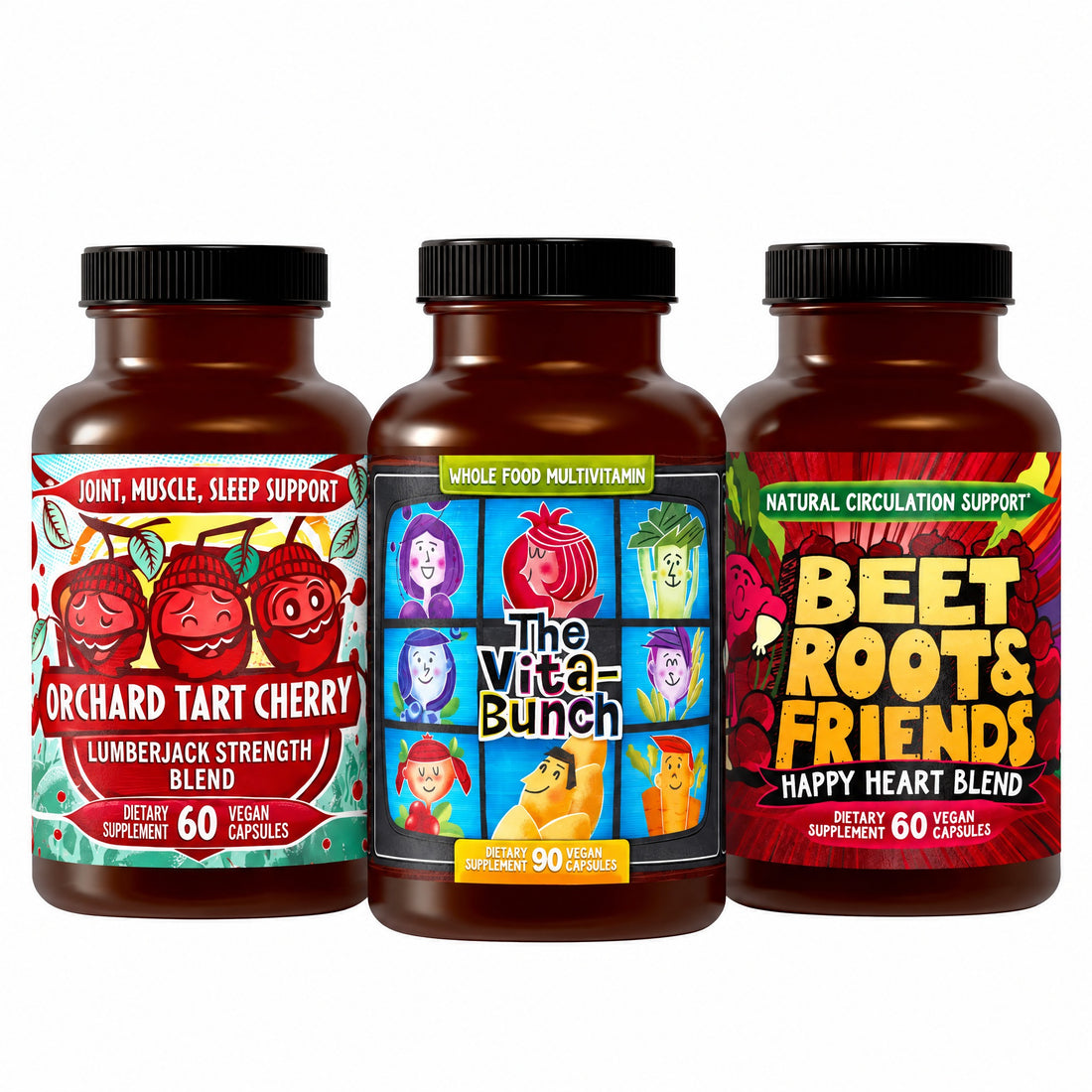 Easy Rider Too Bundle: the bundle's Hippie Farms supplement bottles side by side