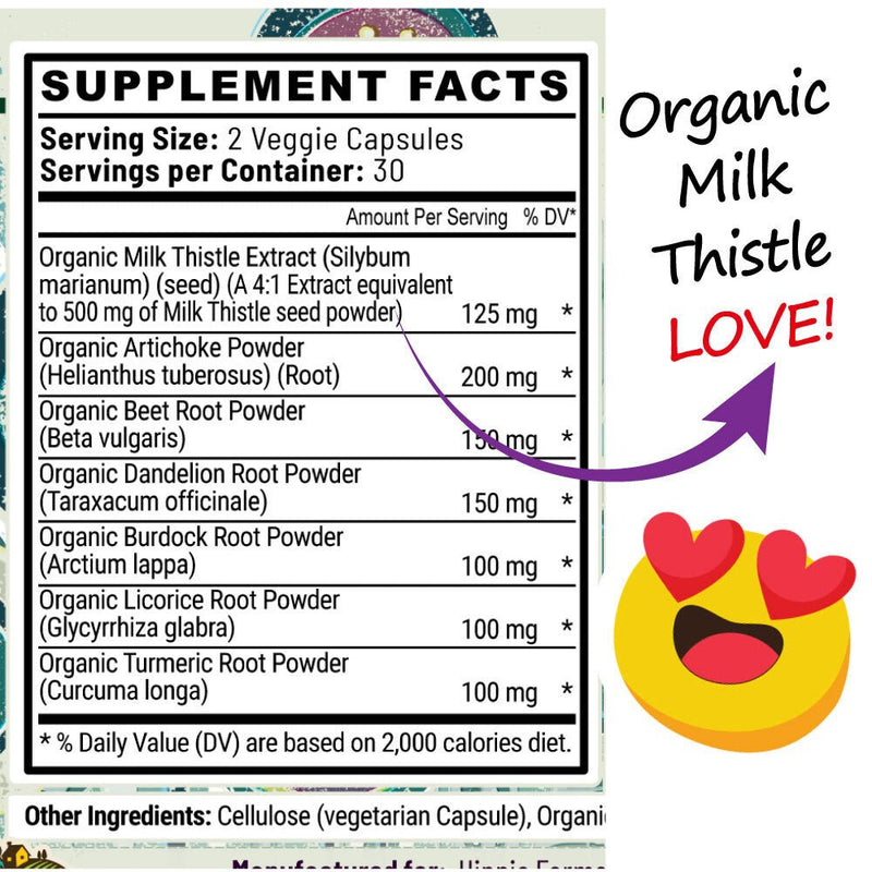 Liver Cleanse - Nature's Secret Agent Blend with Milk Thistle - Hippie Farms