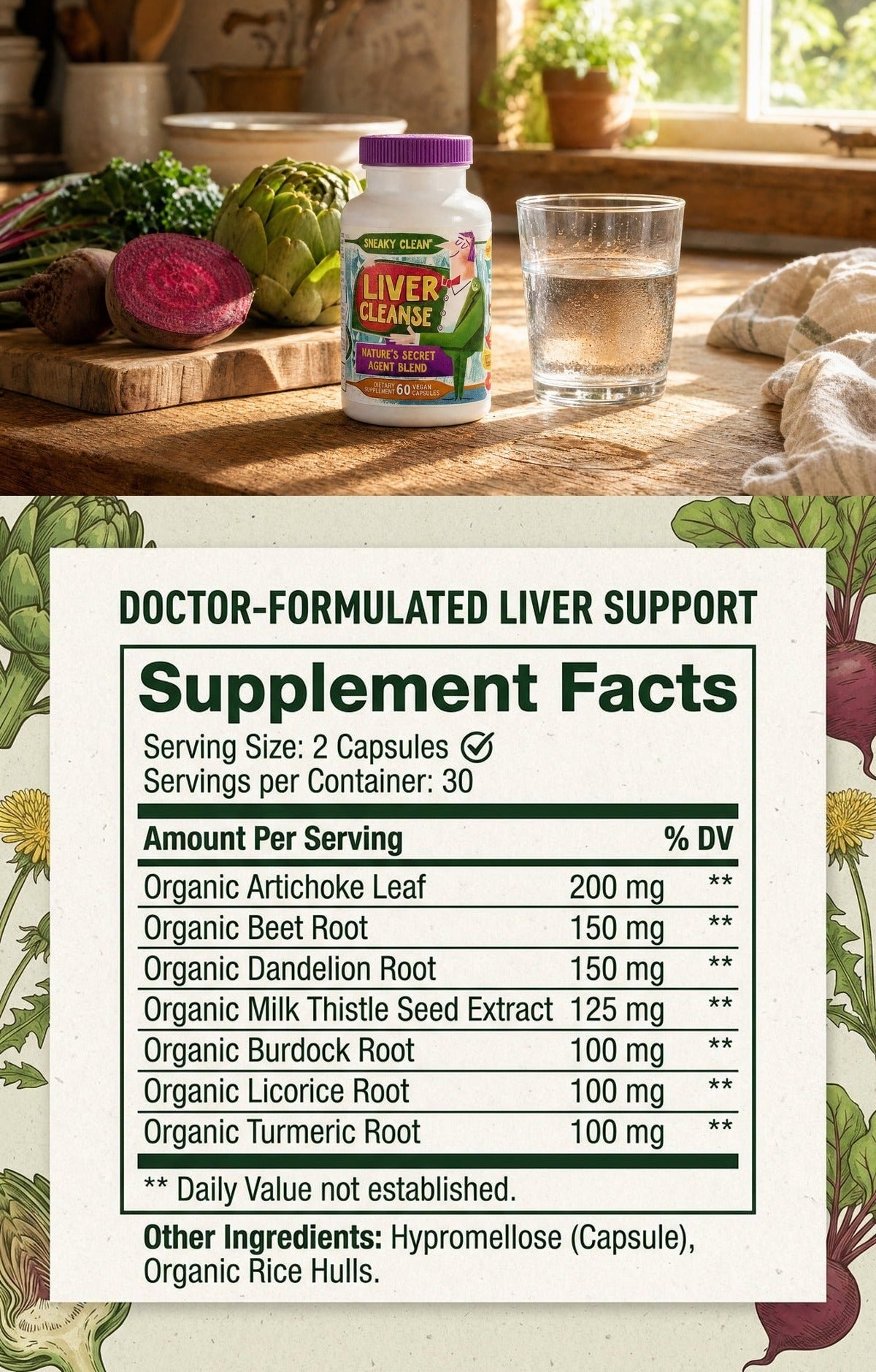 Liver Cleanse & Reset Supplement Facts