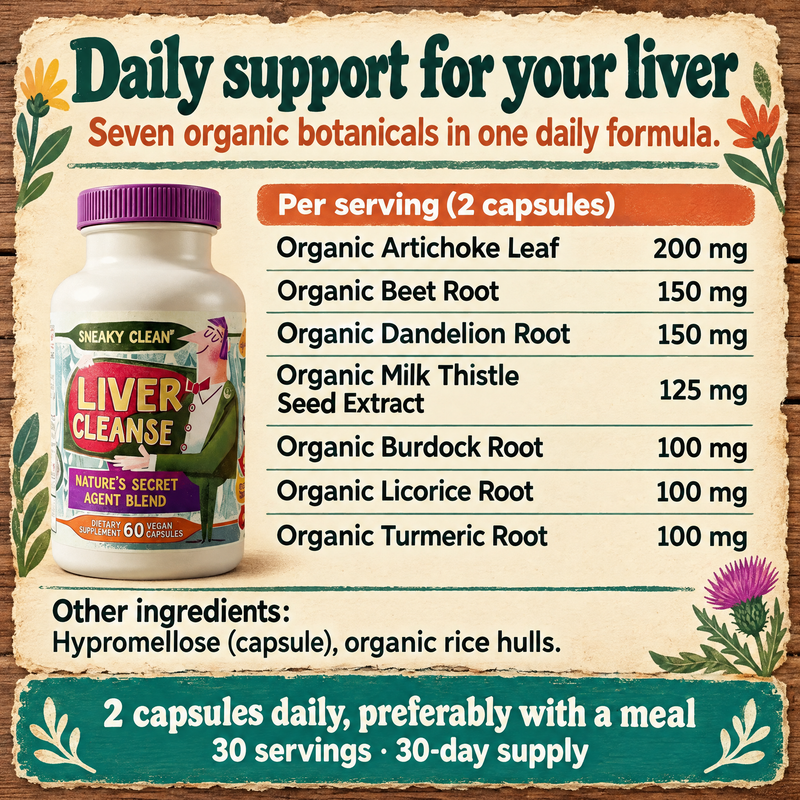 Liver Cleanse & Reset: complete ingredients, serving amounts and daily use