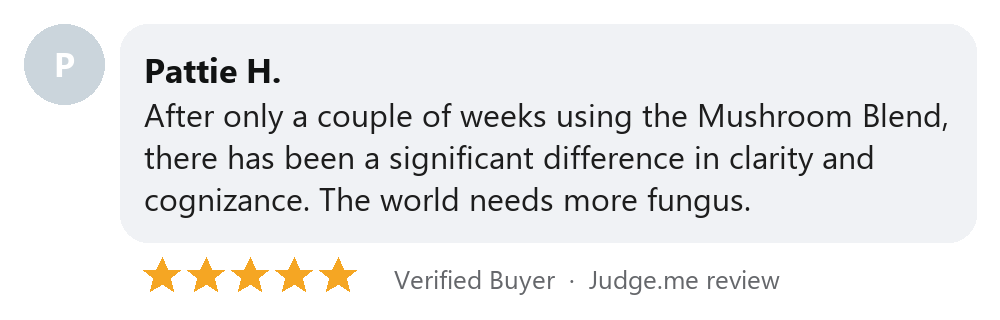 Pattie H. five-star Judge.me review: significant difference in clarity and cognizance
