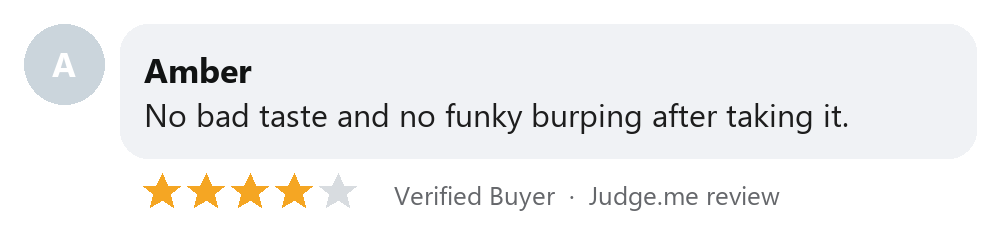 Verified Judge.me review by Amber