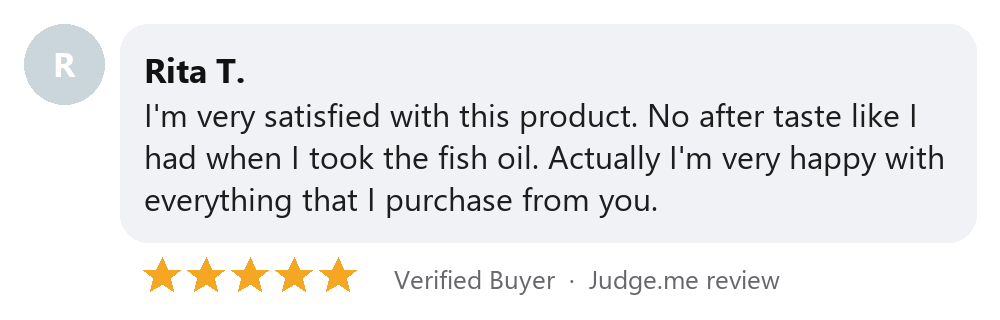 Verified Judge.me review by Rita T.