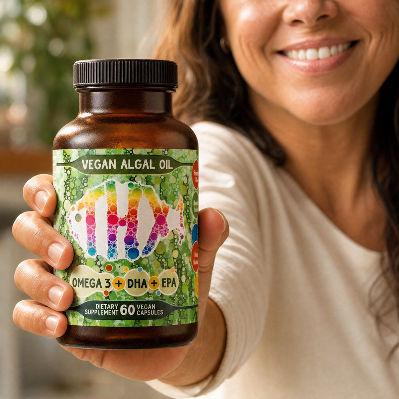 Hippie Farms Vegan Omega-3 woman extend