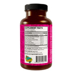 PAUSE Menopause Support bottle, back view showing the Supplement Facts panel