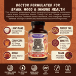 Premium Immunity, Gut Health, and Brain Cognition Formula - 5 Mushrooms Reserve Blend - Hippie Farms