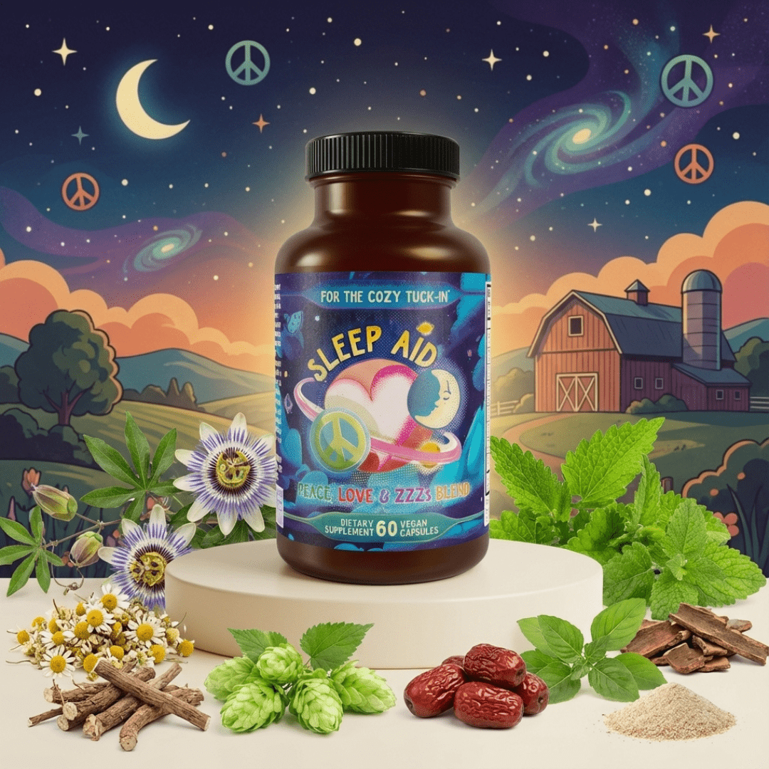 Premium Sleep Aid Formula - Peace, Love, and ZZZ's Blend - Hippie Farms