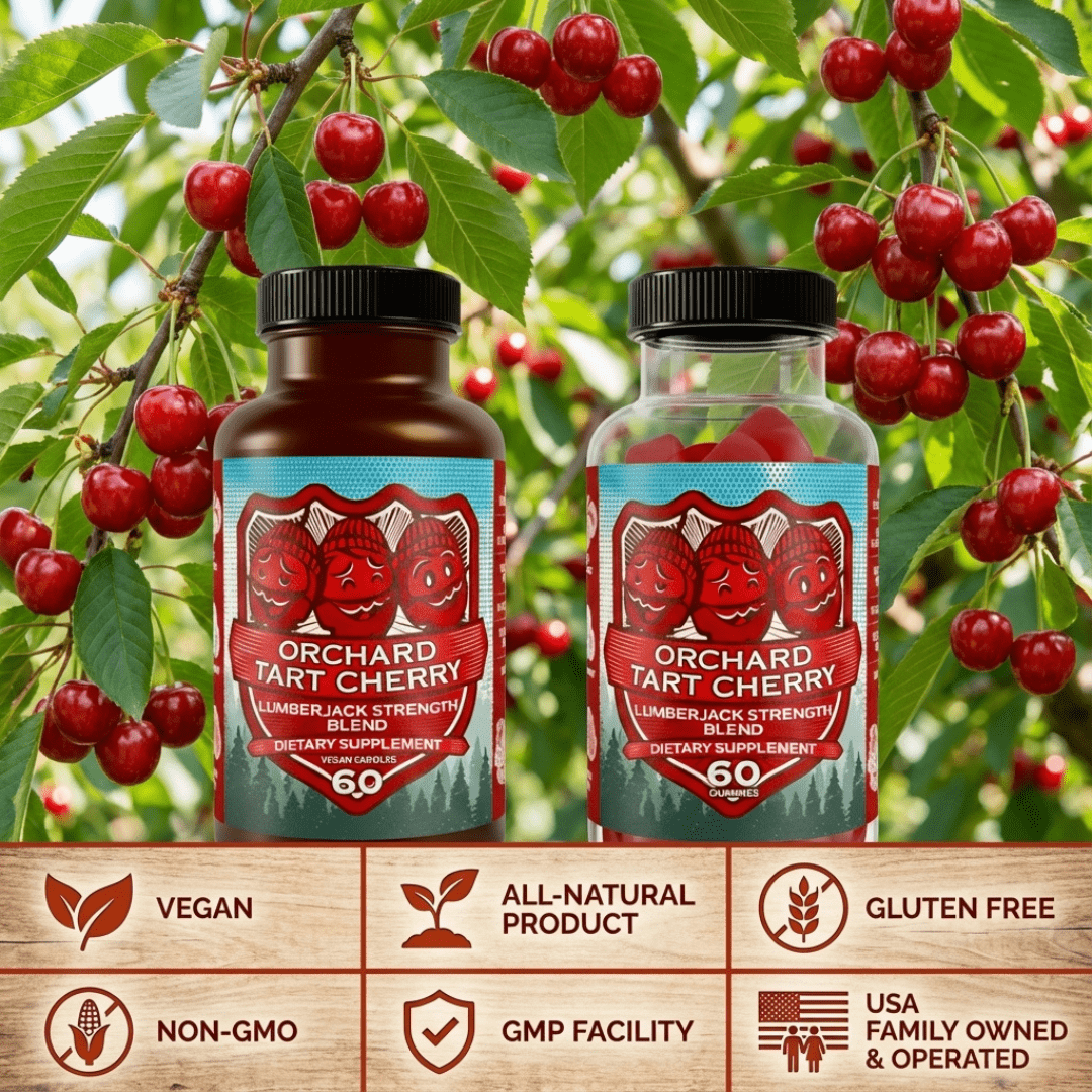 4 Bottles Tart Cherry Extract 3000 Mg – Gluten Free, Vegan, Uric Acid Support