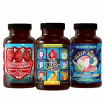 Total Sleep Stack bottles trio featuring Orchard Tart Cherry, The Vita-Bunch multivitamin, and Sleep Aid supplement for natural sleep and recovery