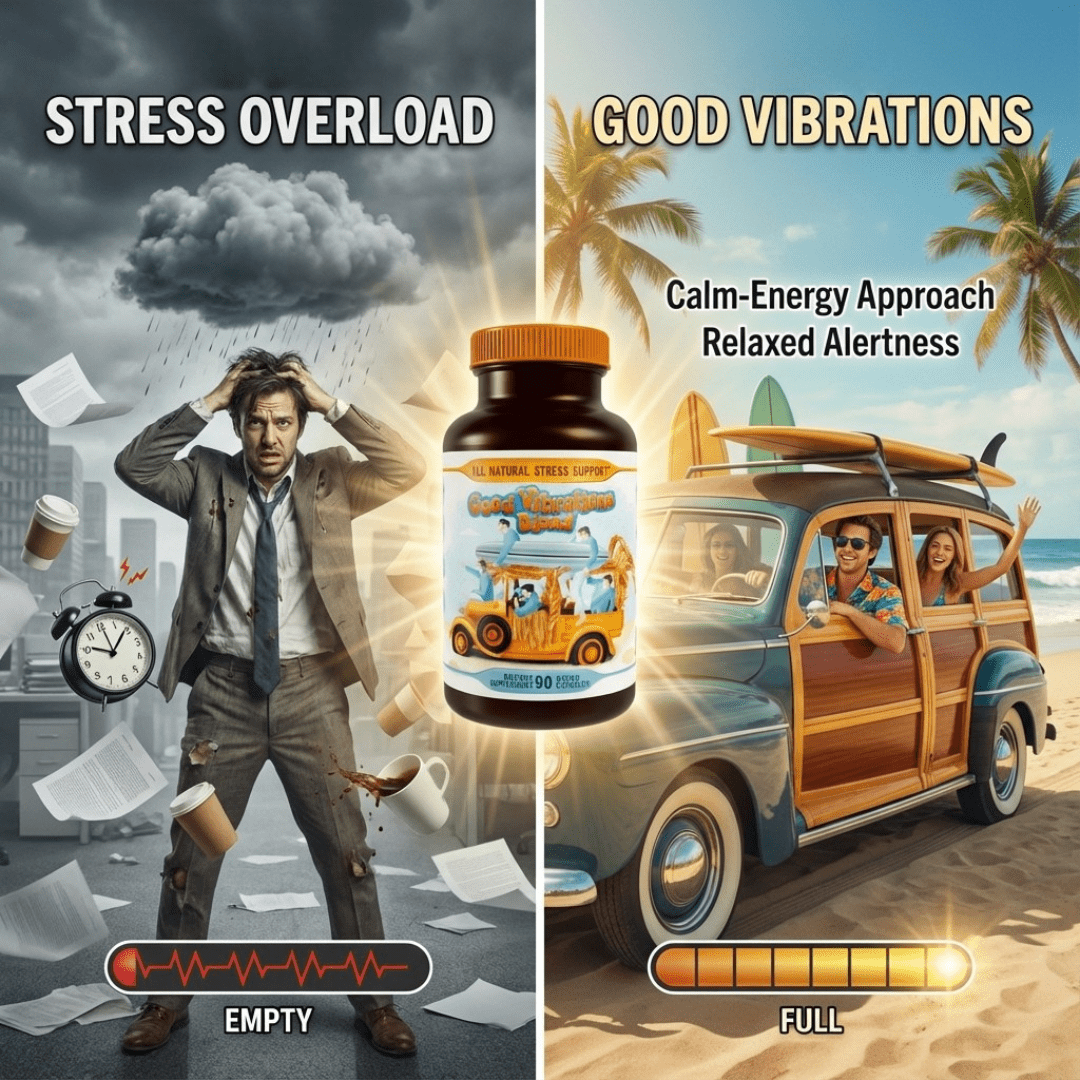 Stress Support - Good Vibrations Blend - Ashwagandha, Lions Mane, & More - Hippie Farms