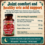 Orchard Tart Cherry capsules: complete ingredients, amounts per serving and nightly routine