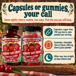 Orchard Tart Cherry capsules or gummies: the same nightly routine, two ways