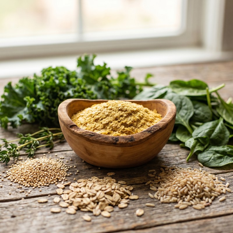 Nutritional yeast and greens for methylated B12