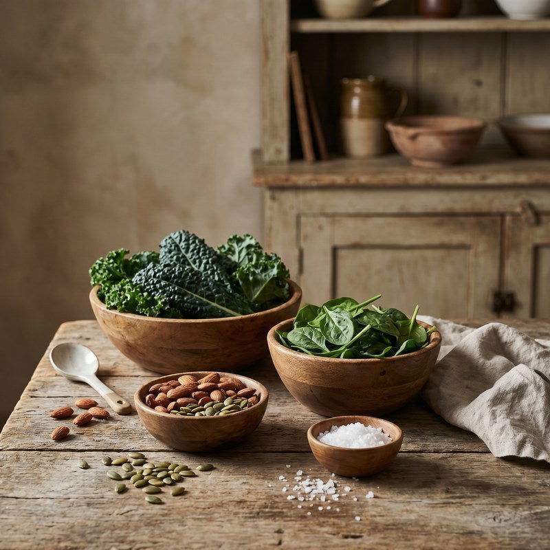 Seeds, nuts and greens for the mineral profile