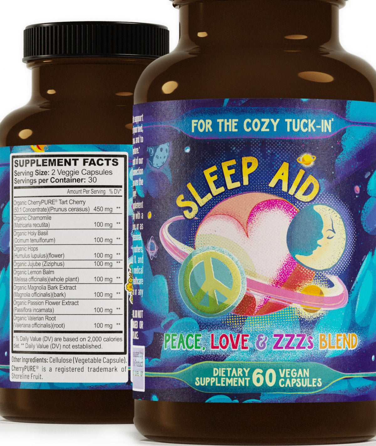 All Natural Sleep Aid - Peace, Love, & ZZZ's | Cozy Tuck-In Formula - Hippie Farms