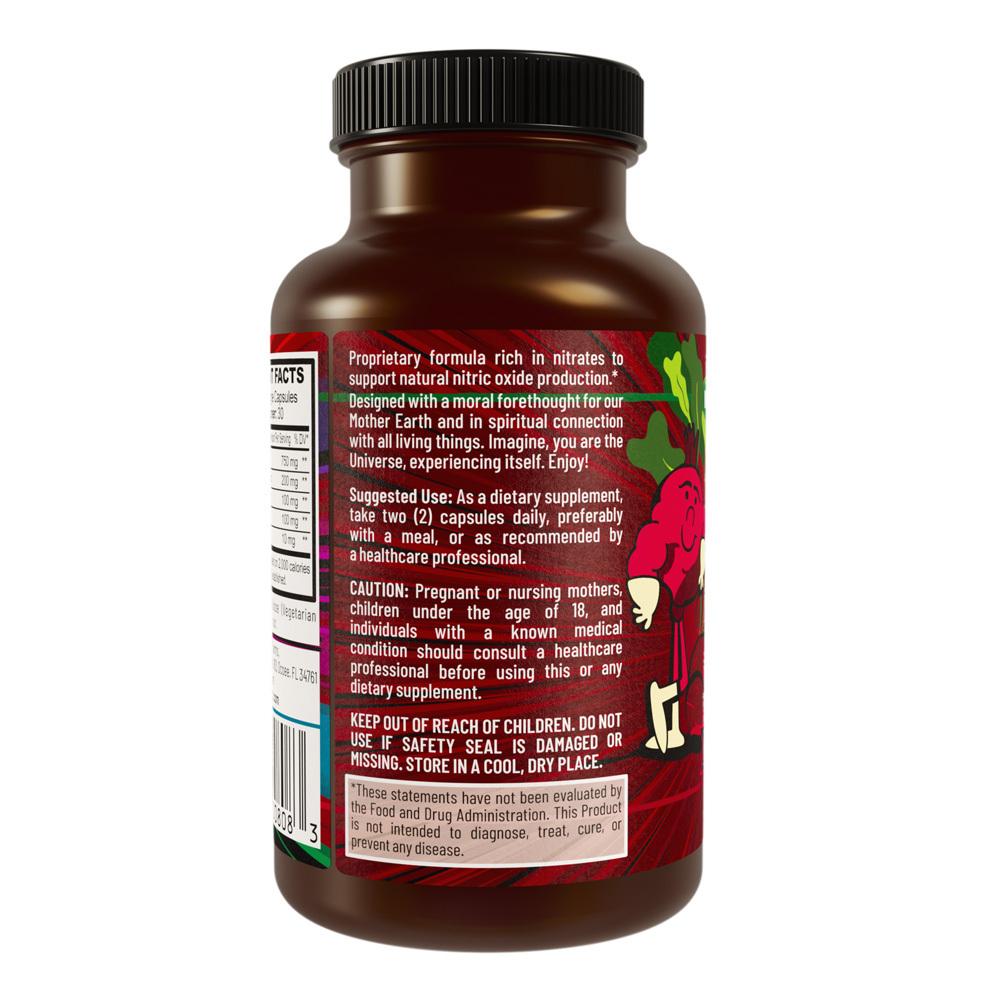 Beet Root & Friends - Happy Heart Blend w/ Grape Seed Extract, Ginseng - Hippie Farms