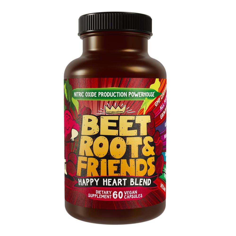 Beet Root & Friends - Happy Heart Blend w/ Grape Seed Extract, Ginseng - Hippie Farms