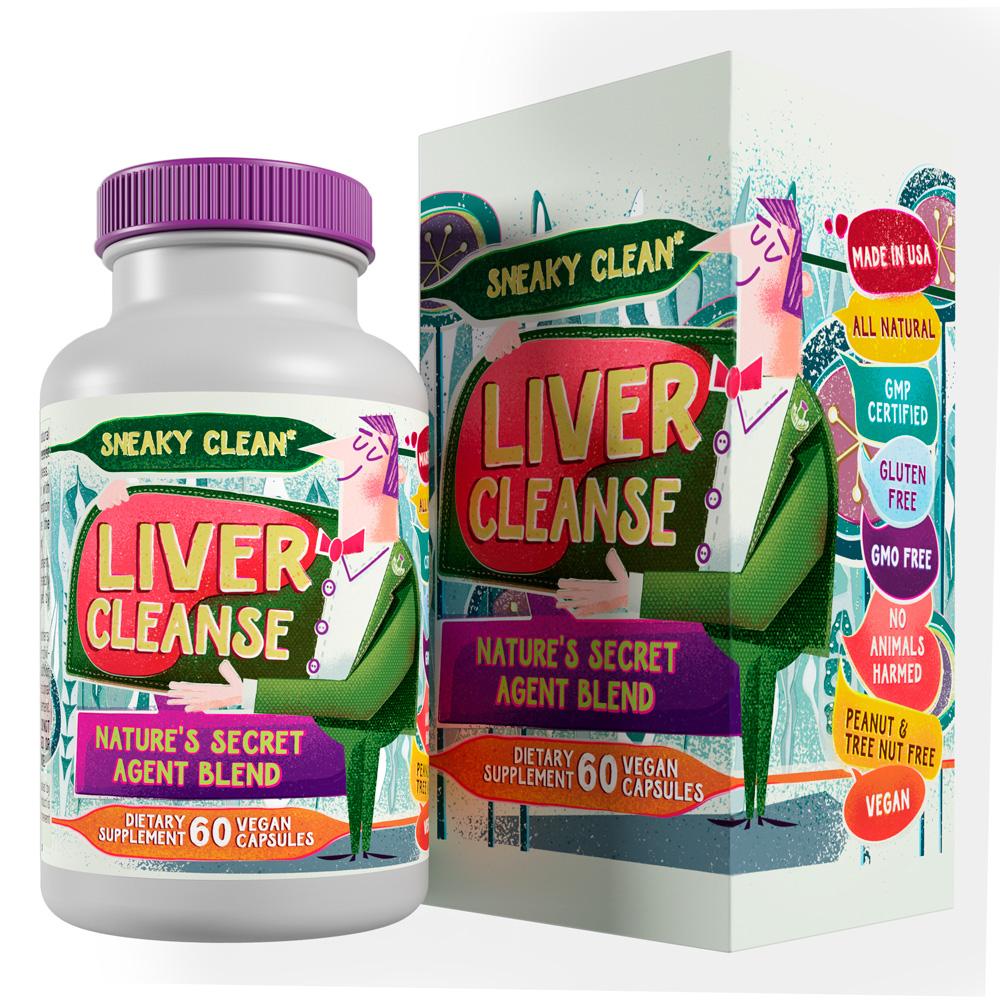 Liver Cleanse Detox Support Supplement - USA Grown Organic Milk Thistle &amp; 7 Cleansing Herbs - Nature&#39;s Secret Agent Blend - Hippie Farms