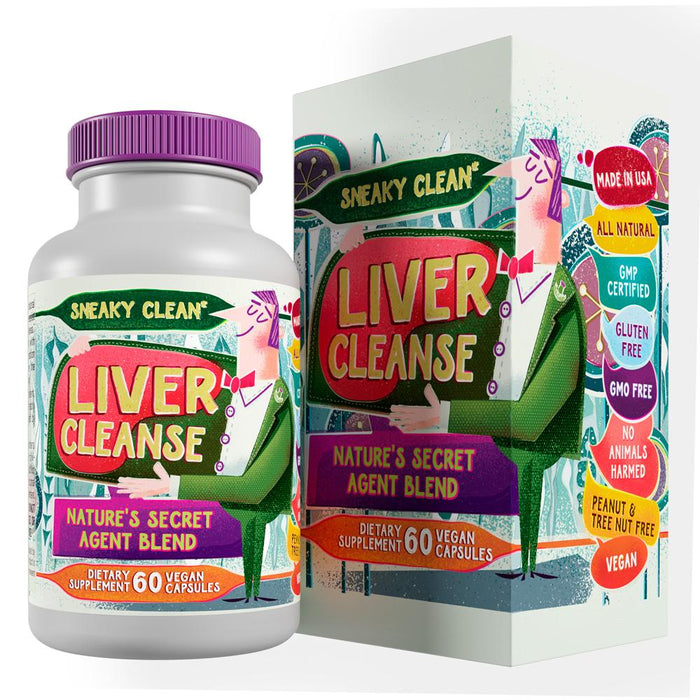 Liver Cleanse Detox Support Supplement - USA Grown Organic Milk Thistle & 7 Cleansing Herbs - Nature's Secret Agent Blend - Hippie Farms