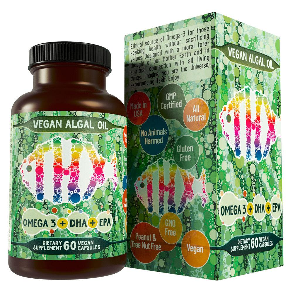 Vegan Algae Oil w/ DHA &amp; EPA - The Better, Cruelty Free, Omega-3 - Hippie Farms