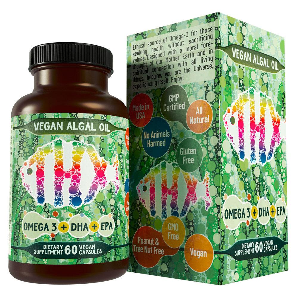 Vegan Algae Oil w/ DHA & EPA - The Better, Cruelty Free, Omega-3 - Hippie Farms